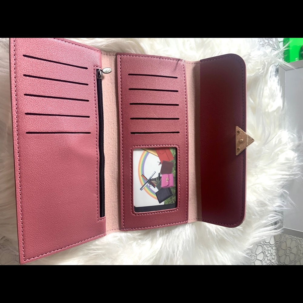 Pink Leather Wallet - Picture 2 of 6